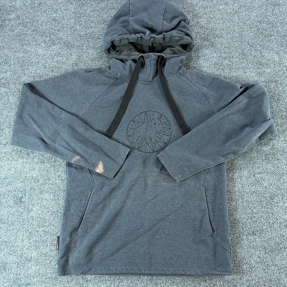 Mammut Women Gray Pullover Hoodie Sweatshirt Size S Raglan Gorpcore Outdoor Fall